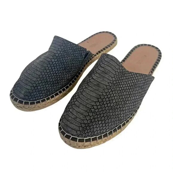Kensie Shoes - Kensie Hensley Snake Print Snakeskin Mules Slip Ons Flats Women's Size 10